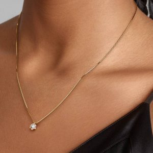 FINAL SALE - Pandora Nova 14k Gold Lab-grown Diamond Pendant Necklace 0.50 ct TW, 14k gold