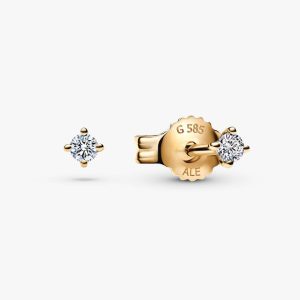 Pandora Era Lab-grown Diamond Stud Earrings 14K Gold 0.05 ct TW, 14k gold