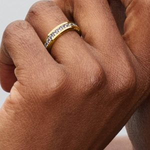 Eternity Channel Ring 14k gold plating