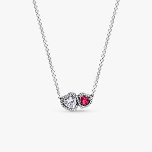 Halo Hearts Pendant Necklace Sterling silver