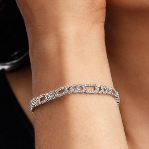 Oval Cuban Chain Bracelet Sterling silver