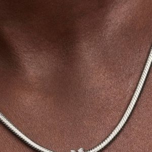 Textured Horseshoe Mini Charm Sterling silver