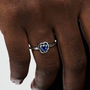 September Birthstone Eternity Circle Ring Sterling silver