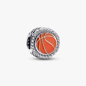 Engravable Basketball Charm Sterling silver