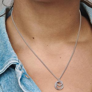 Family Always Encircled Pendant Necklace Sterling silver