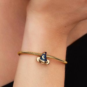 Disney Mickey Mouse Sorcerer's Hat Charm 0.007 ct TW, 14k gold plating