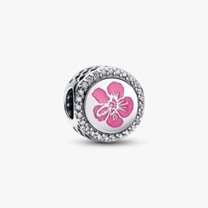 Hawaii Hibiscus Flower Charm Sterling silver