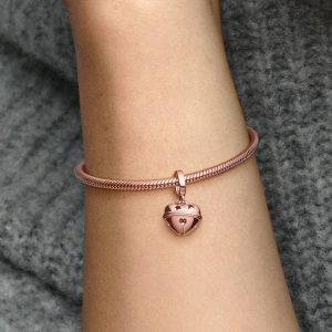 FINAL SALE - Festive Bell Dangle Charm 14k rose gold plating