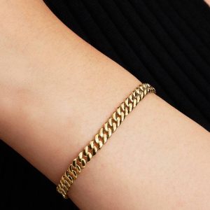 Cuban Chain Bracelet 14k gold plating
