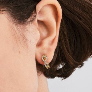 Pandora Infinite Lab-grown Diamond Pav?? Hoop Earrings 0.26 ct TW, 14k gold