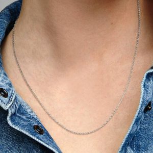 Classic Cable Chain Necklace Sterling silver
