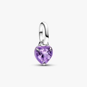 Pandora ME Purple Chakra Heart Mini Dangle Charm Sterling silver
