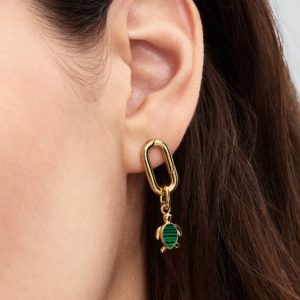 Green Turtle Mini Dangle Charm 14k gold plating