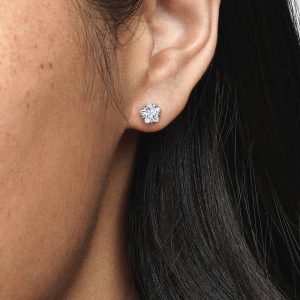 FINAL SALE - Celestial Sparkling Star Stud Earrings Sterling silver