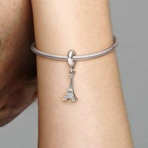 Paris Eiffel Tower Dangle Charm Sterling silver