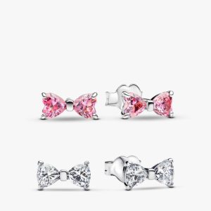Sparkling Bow Stud Earring Set 2 Quantity