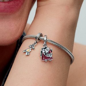 Disney The Lion King Timon & Pumbaa Splittable Dangle Charm Sterling silver