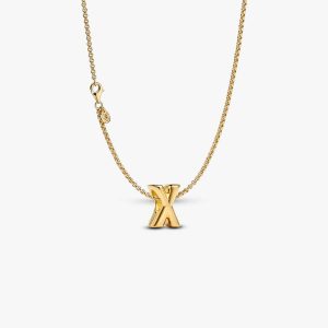 Letter X Charm Necklace 2 Quantity