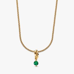 May Eternity Circle Dangle Charm Necklace Set 2 Quantity