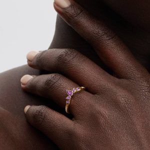 Disney Frozen Queen Anna Tiara Ring 14k gold plating