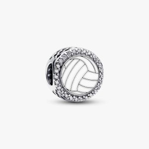 Engravable Volleyball Charm Sterling silver