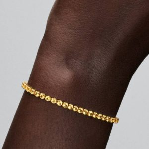 Sparkling Yellow Tennis Bracelet 14k gold plating