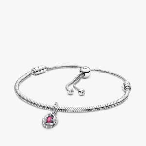 October Eternity Circle Dangle Charm Bracelet Set 2 Quantity