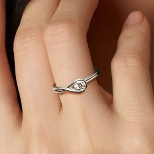 FINAL SALE - Pandora Infinite 14k White Gold Lab-grown Diamond Ring 0.25 ct TW, 14k white gold