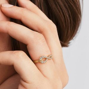 Pandora Infinite Lab-grown Diamond Pav?? Double Row Ring 0.22 ct TW, 14k gold