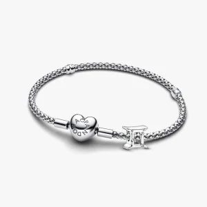 Gemini Zodiac Charm Studded Bracelet Set 2 Quantity