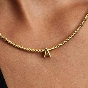 Letter A Alphabet Charm 14k gold plating