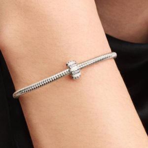 Stones & Enamel Clip Charm Sterling silver