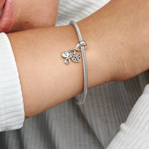 Family Infinity Triple Dangle Charm Sterling silver