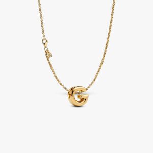 Letter G Charm Necklace 2 Quantity