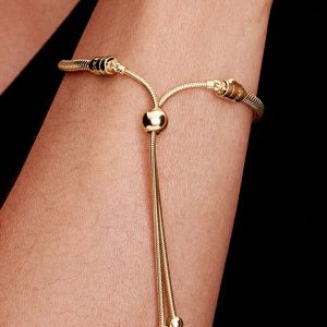 Snake Chain Slider Bracelet 14k gold plating