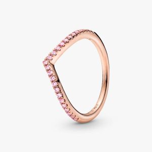 Pandora Timeless Wish Sparkling Pink Ring 14k rose gold plating