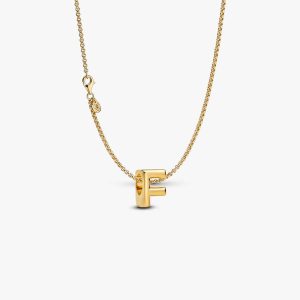Letter F Charm Necklace 2 Quantity