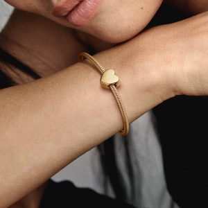 Engravable Heart Charm 14k gold plating