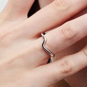 Polished Wave Ring Sterling silver