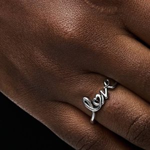 Handwritten Love Ring Sterling silver