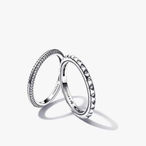 Pandora ME Pyramids & Pav?? Ring Set 2 Quantity