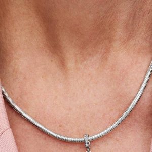 Mom Opalescent Heart Dangle Charm Sterling silver