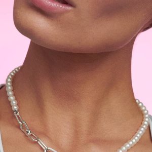 FINAL SALE - Pandora ME Treated Freshwater Cultured Pearl Necklace Sterling silver