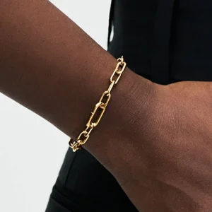 Small-Link Chain Bracelet 14k gold plating