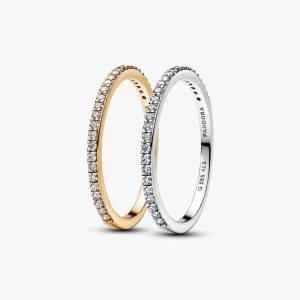 Lab-Grown Diamond Half Eternity Ring Duo 2 Quantity