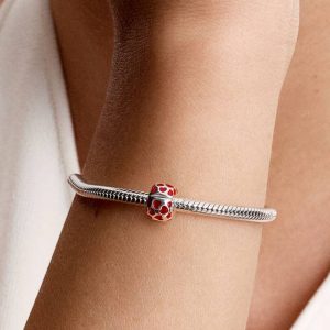 Hearts Round Clip Charm Sterling silver