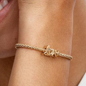 Handwritten Love Charm 14k gold plating