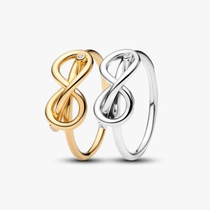 Always Together Infinity Knot Ring Set 2 Quantity