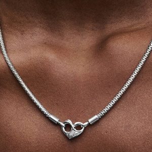 Pandora Moments Studded Chain Necklace Sterling silver