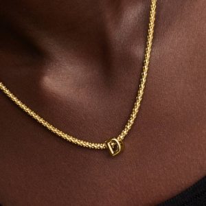 Letter D Alphabet Charm 14k gold plating